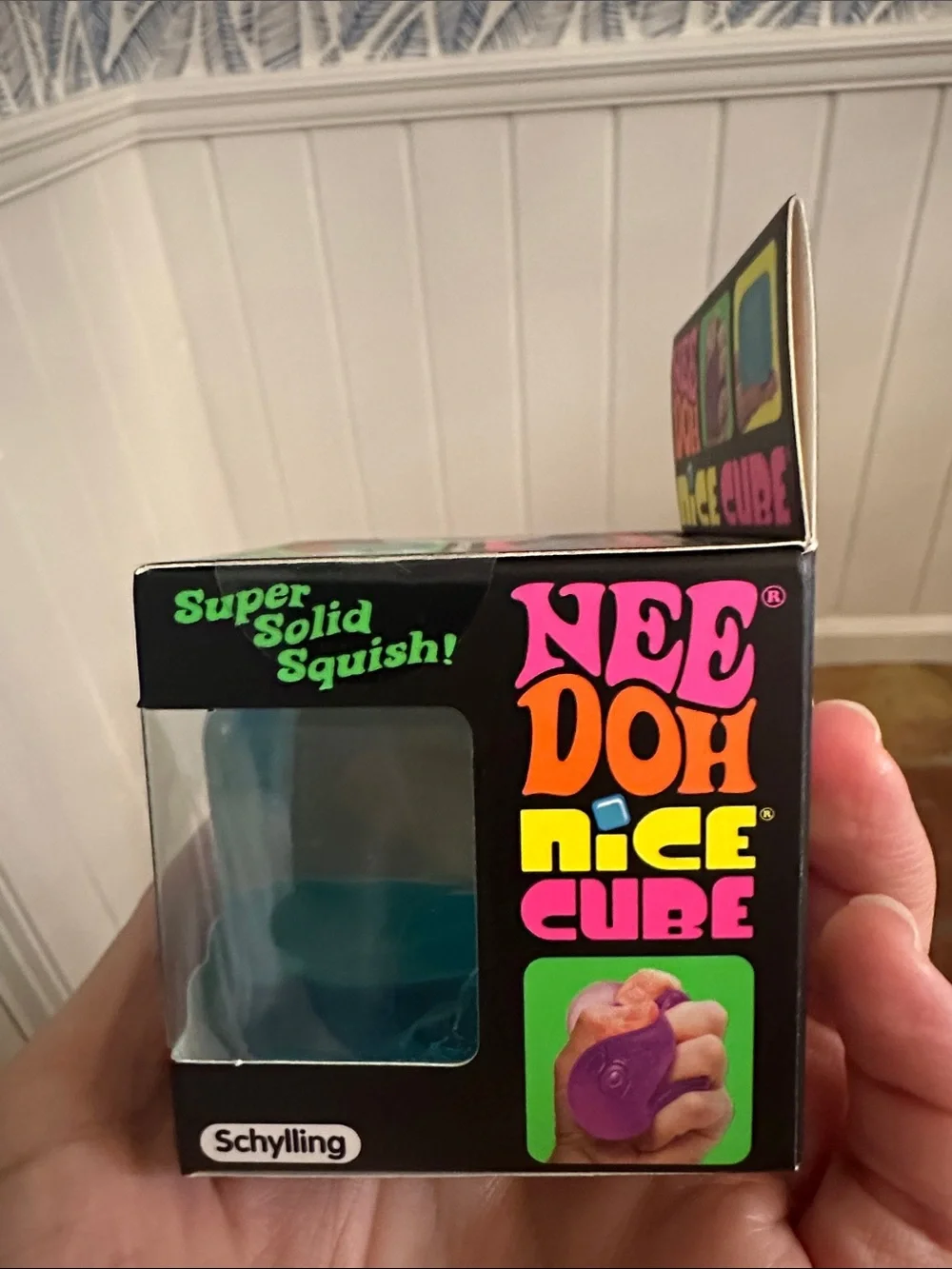 Schylling NeeDoh Nice Cube Super Solid Squish - Blue